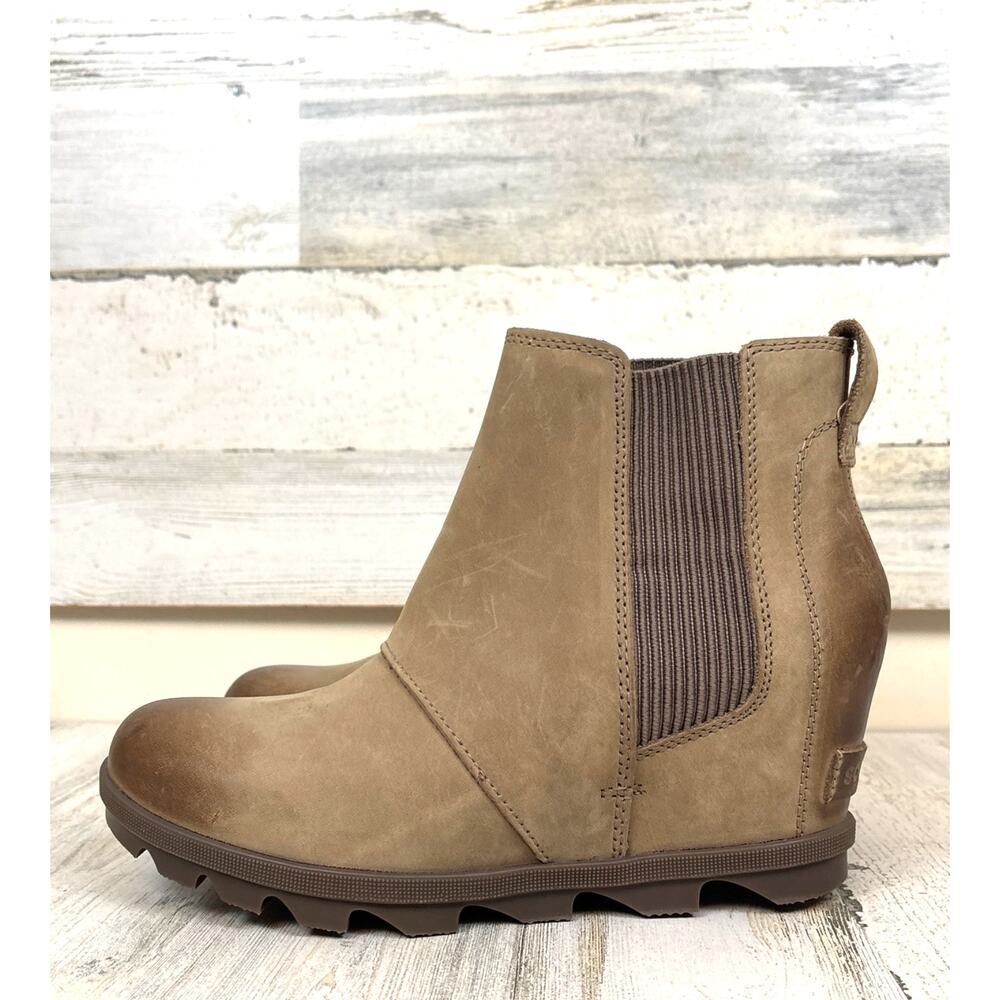 Sorel Womens 9.5 Burnished Gray Joan Of Arctic Wedge II Chelsea Lug Boot NWT